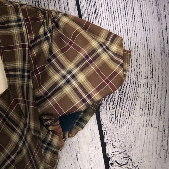 SOLD Anthropologie Maeve  Brown Plaid Dress - Picture 3 of 8